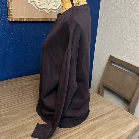 VINCE COTTON BLACK PULLOVER CREWNECK OVERSIZED SWEATER  SMALL - Picture 3 of 10